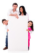 Photo: Family with a banner Family with a banner