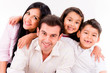 Happy family smiling