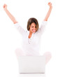 Successful woman with a laptop