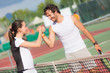 Tennis Players Giving Handshake