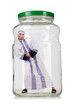 Arab businessman in glass jar