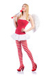 Photo: Woman with bow in valentine concept Woman with bow in valentine concept