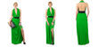 Fashion concept with dress sets on white