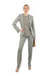 Woman in fashion concept on white