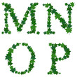 Summer maples leaves letter set