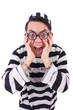 Funny convict isolated on the white