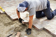 Laying down paver