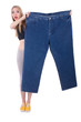 Dieting concept with oversize jeans