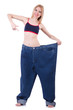 Dieting concept with oversize jeans