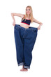 Dieting concept with oversize jeans