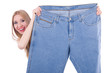 Dieting concept with oversize jeans