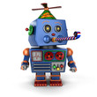 Happy Birthday toy robot with party favor