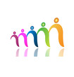 Teamwork people in file logo vector