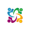 Teamwork people business group logo vector