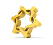 3D teamwork gold background