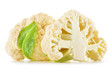 Foto: Fresh cauliflower isolated on white. Raw vegetable Fresh cauliflower isolated on white. Raw vegetable