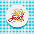 Fast food - made with yellow and red sauce, vector Eps10 image.
