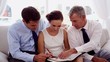 Video: Businessmen pointing at a colleagues diary Businessmen pointing at a colleagues diary