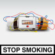 Stop smoking - cigarette bomb, vector Eps10 illustration.