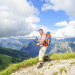 Photo: Wanderer im Gebirge Wanderer im Gebirge