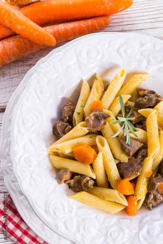 Photo: penne with goulash penne with goulash
