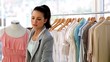 Video: Pretty fashion designer working on a dres Pretty fashion designer working on a dres