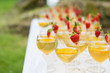 Erdbeercocktails bei Sektempfang