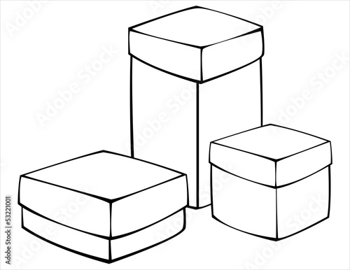 Vector: white gift box isolated on white background white gift box isolated on white background