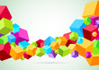 Colorful wave made of cubes