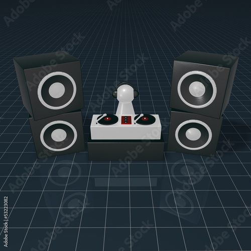 Illustration: disc jockey disc jockey