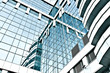 Photo: modern glass silhouettes of skyscrapers at night modern glass silhouettes of skyscrapers at night
