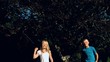 Video: Brother and sister jumping together on a trampoline Brother and sister jumping together on a trampoline