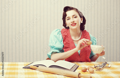 Photo: Housewife in the kitchen Housewife in the kitchen