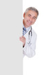 Photo: Portrait Of Male Doctor Holding Placard Portrait Of Male Doctor Holding Placard