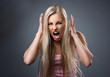 Photo: portrait of a crying blond girl portrait of a crying blond girl