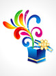 abstract colorful floral with magic box