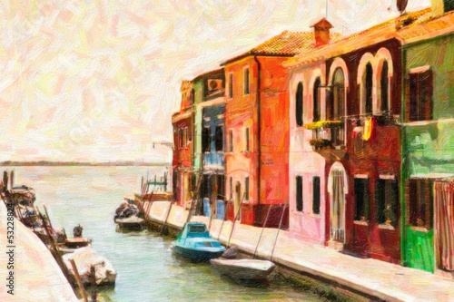 Photo: Burano - Venezia - dipinto ad olio Burano - Venezia - dipinto ad olio