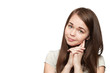 Portrait of thoughtful young female