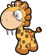 Vektor: Crazy Giraffe Vector Illustration Art Crazy Giraffe Vector Illustration Art