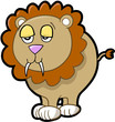 Lazy Lion Vector Illustration Art