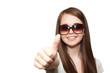 Portrait of attractive young female in spectacles