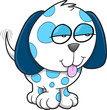 Lazy Puppy Dog Vector Illustration Art