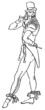 Retro man looking trough pince-nez