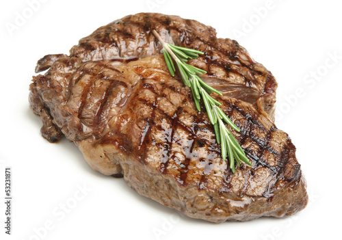 Photo: Cooked Rib-Eye Steak Cooked Rib-Eye Steak