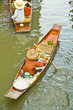 Atmosphere at Damnoen Saduak Floating Market in Thailand
