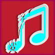 canvas print picture - Abstract music background