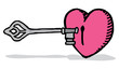 Key entering heart