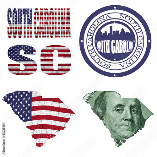 Illustration: South Carolina state collage South Carolina state collage