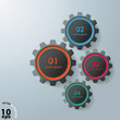 Four Gears Infographic Design Black Edition