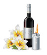 Wine Flower Candle